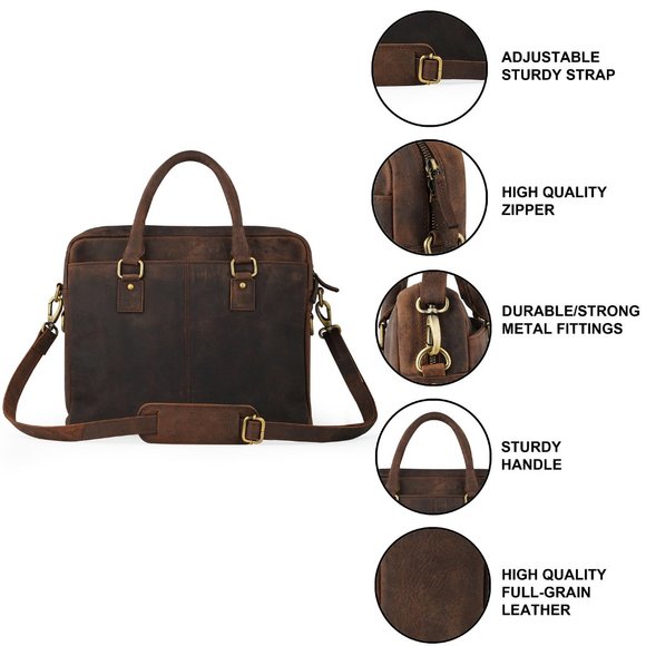 BLACK FRIDAY DEAL Laptop Bag Briefcase Duffel Bag, 13'' Laptop Shoulder Bag - Picture 3 of 7